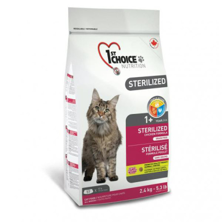 1st Choice Sterilized Chicken ФЕСТ ЧОЙС СТЕРИЛАЙЗИД КУРКА сухий дієтичний беззерновий корм для стерилізованих котів, 2.4 кг