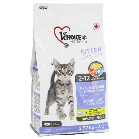 1st Choice Kitten Healthy Start ФЕСТ ЧОЙС КУРКА ДЛЯ КОШЕНЯТ сухий суперпреміум корм для кошенят, 2.72 кг
