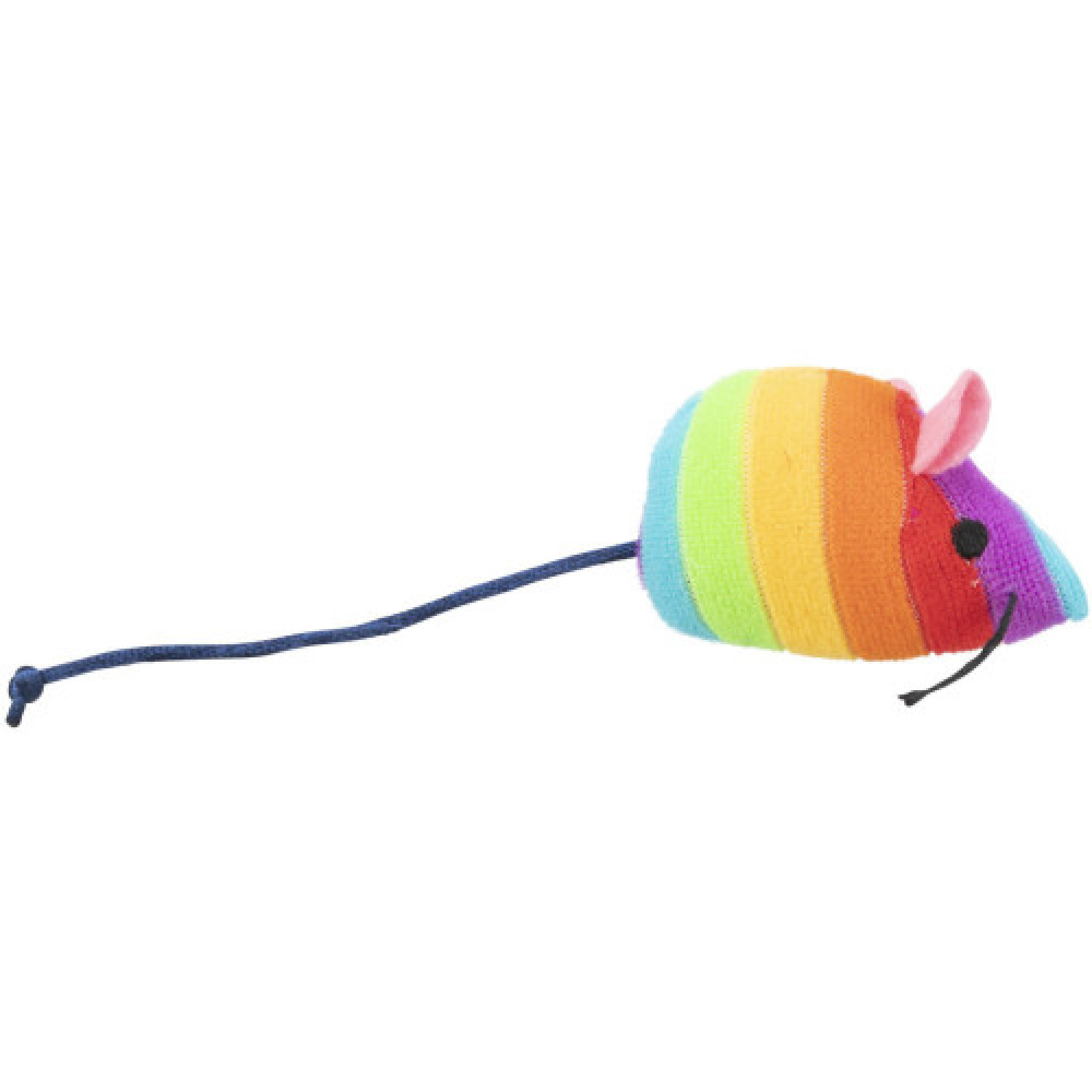 Игрушка Trixie для кошек Мышь плюшевая с кошачьей мятой в дисплее 7 см