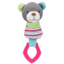 Игрушка Trixie Junior для собак Медведь с кольцом и звуком полиэстер/пластик 23 см