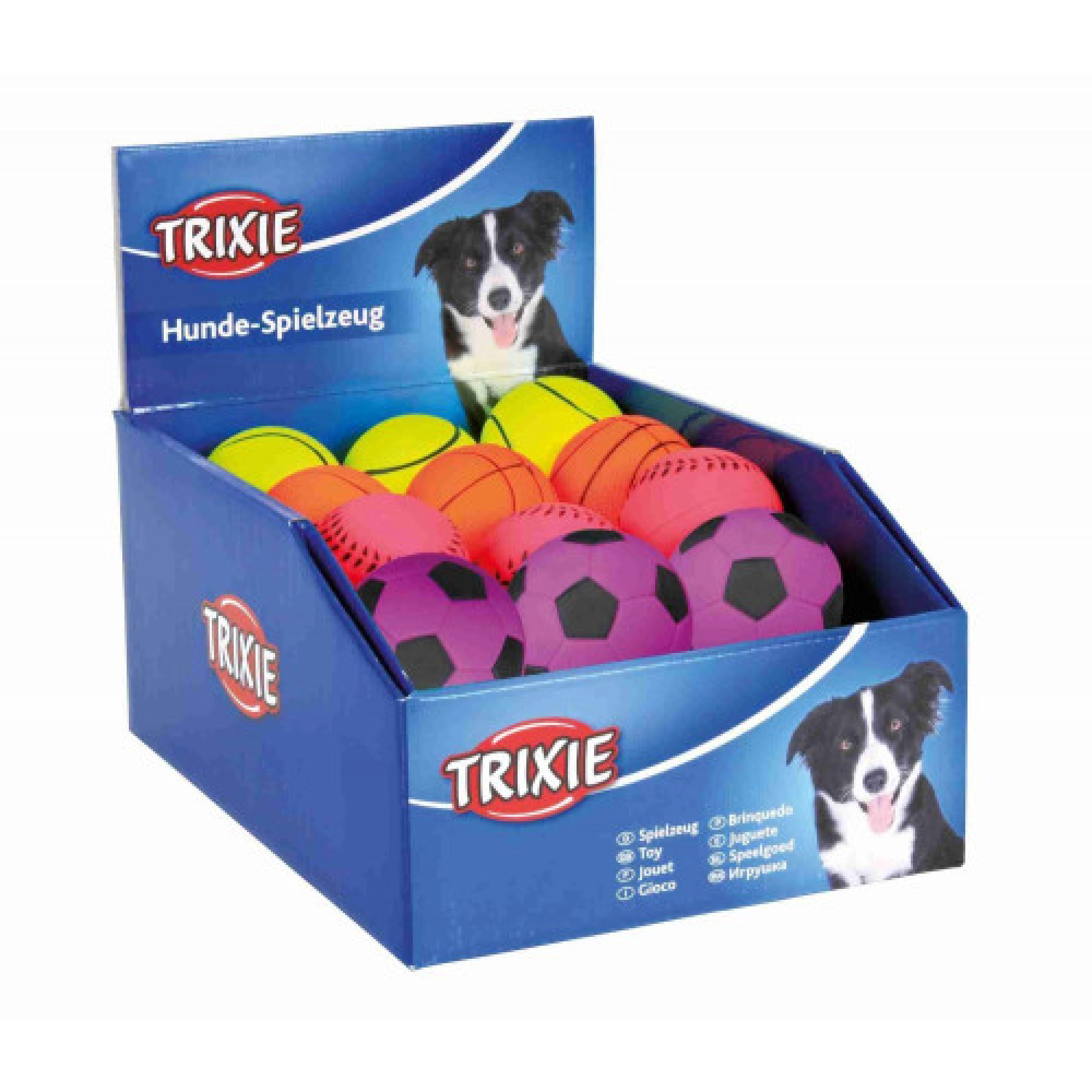Игрушка Trixie для собак Мяч Неон ассорти поролон 6 см