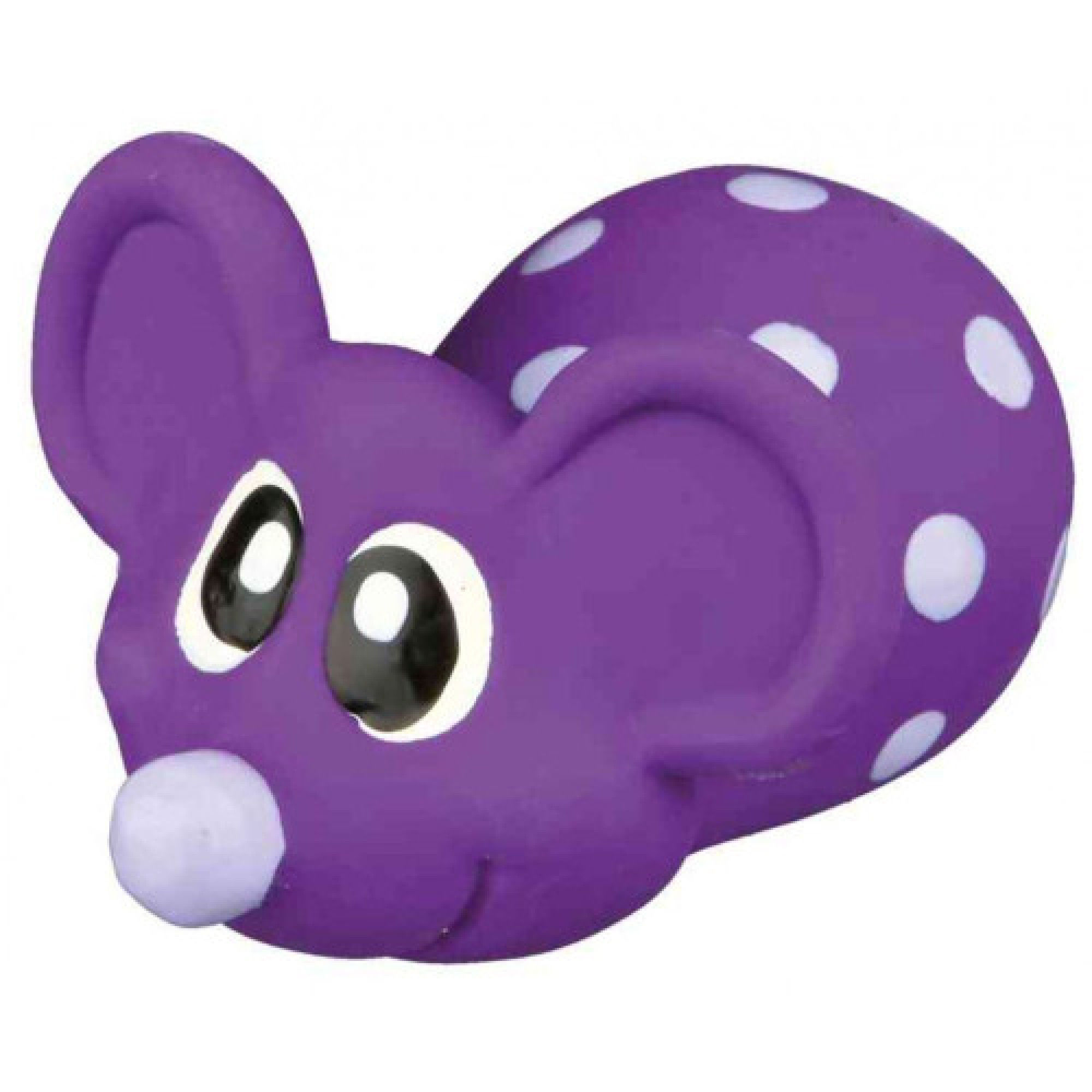 Игрушка Trixie для собак Мышь с пищалкой в ​​горошек латекс 8 см