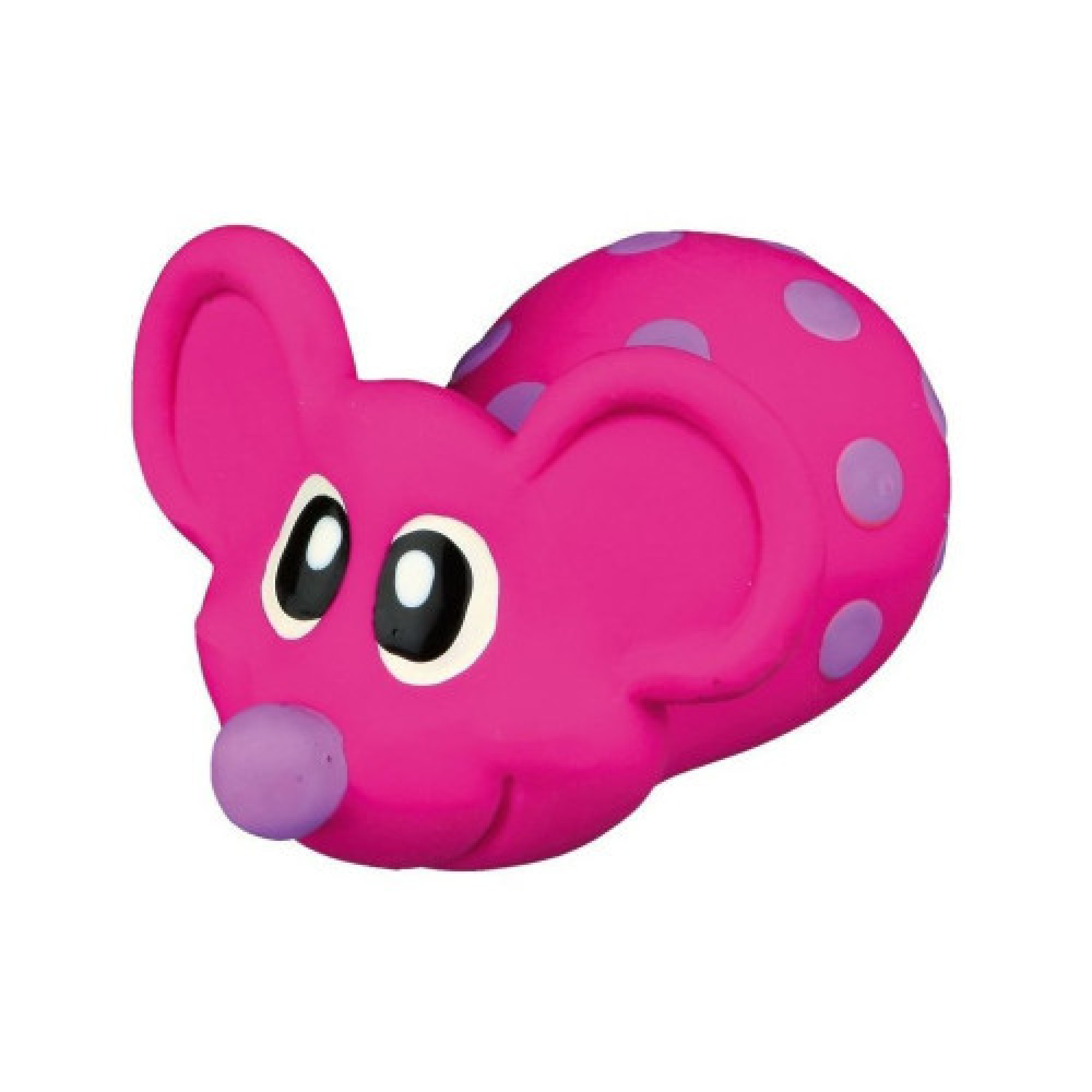 Игрушка Trixie для собак Мышь с пищалкой в ​​горошек латекс 8 см
