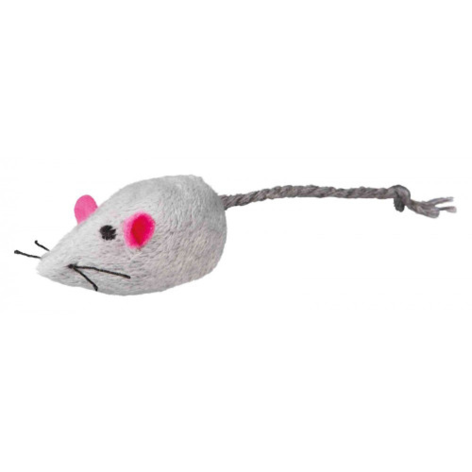 Игрушка Trixie для кошек Мышка меховая с колокольчиком и кошачьей мятой 4 см