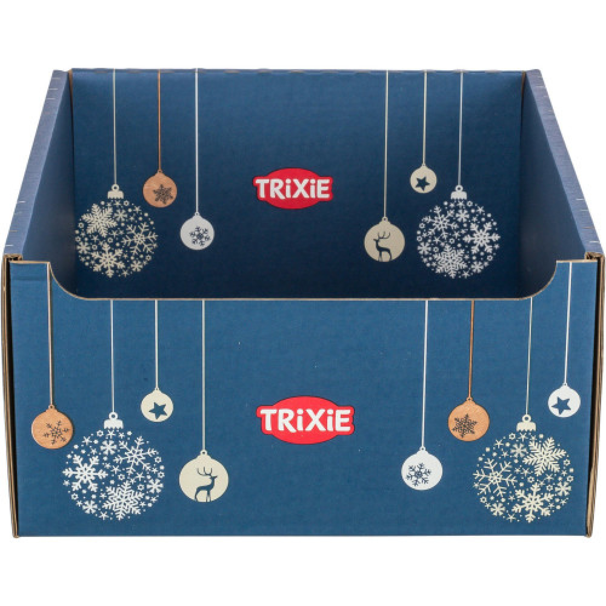Короб Trixie для ласощів картонний з різдв яним принтом 30,5х15,5х36 см