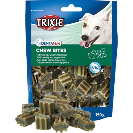 Ласощі Trixie Denta Fun Chew Bites для собак шматочки з петрушкою та м'ятою 150 г Ласощі Trixie Denta Fun Chew Bites для собак шматочки з петрушкою та м'ятою 150 г