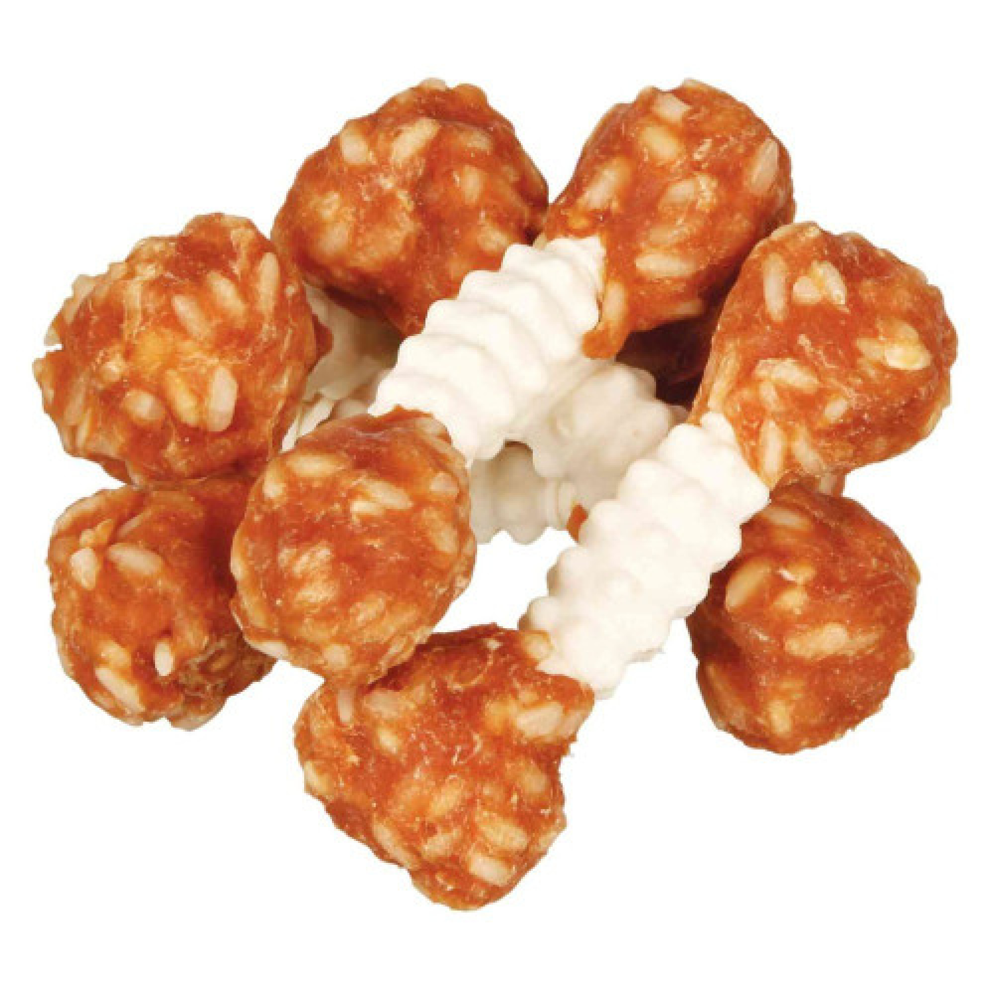 Лакомство Trixie Denta Fun Chewing Dumbbells для собак Гантель жевательная с курицей и рисом 100 г 6 шт