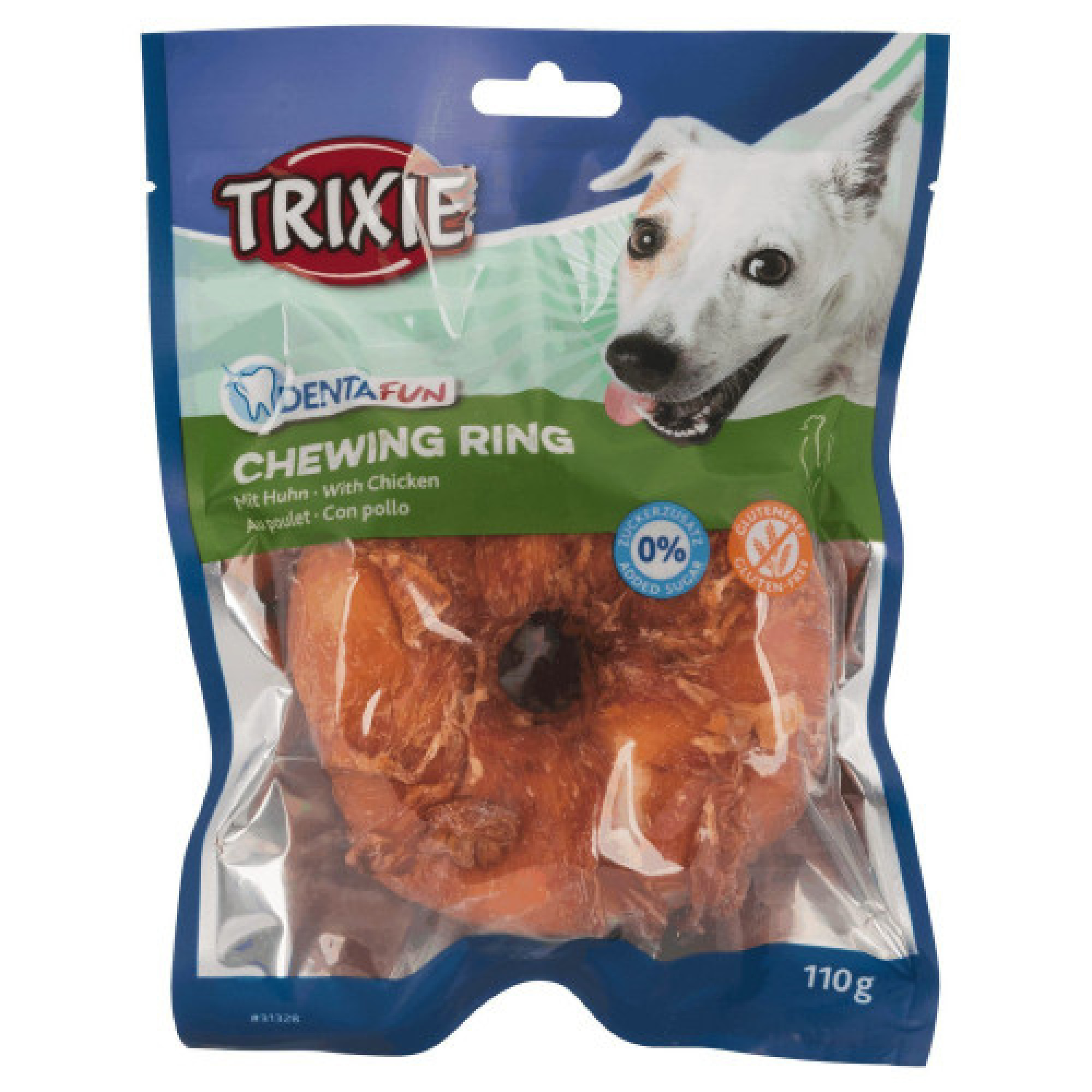 Лакомство Trixie Denta Fun для собак Кольцо для чистки зубов с курицей 10 см 110 г
