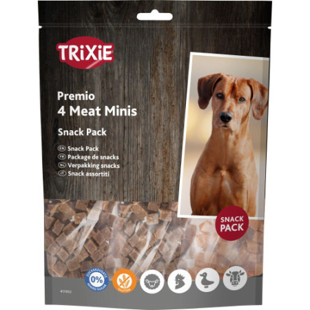 Ласощі Trixie Premio 4 Meat Minis для собак з куркою качкою яловичиною та бараниною 4х100 г Ласощі Trixie Premio 4 Meat Minis для собак з куркою качкою яловичиною та бараниною 4х100 г