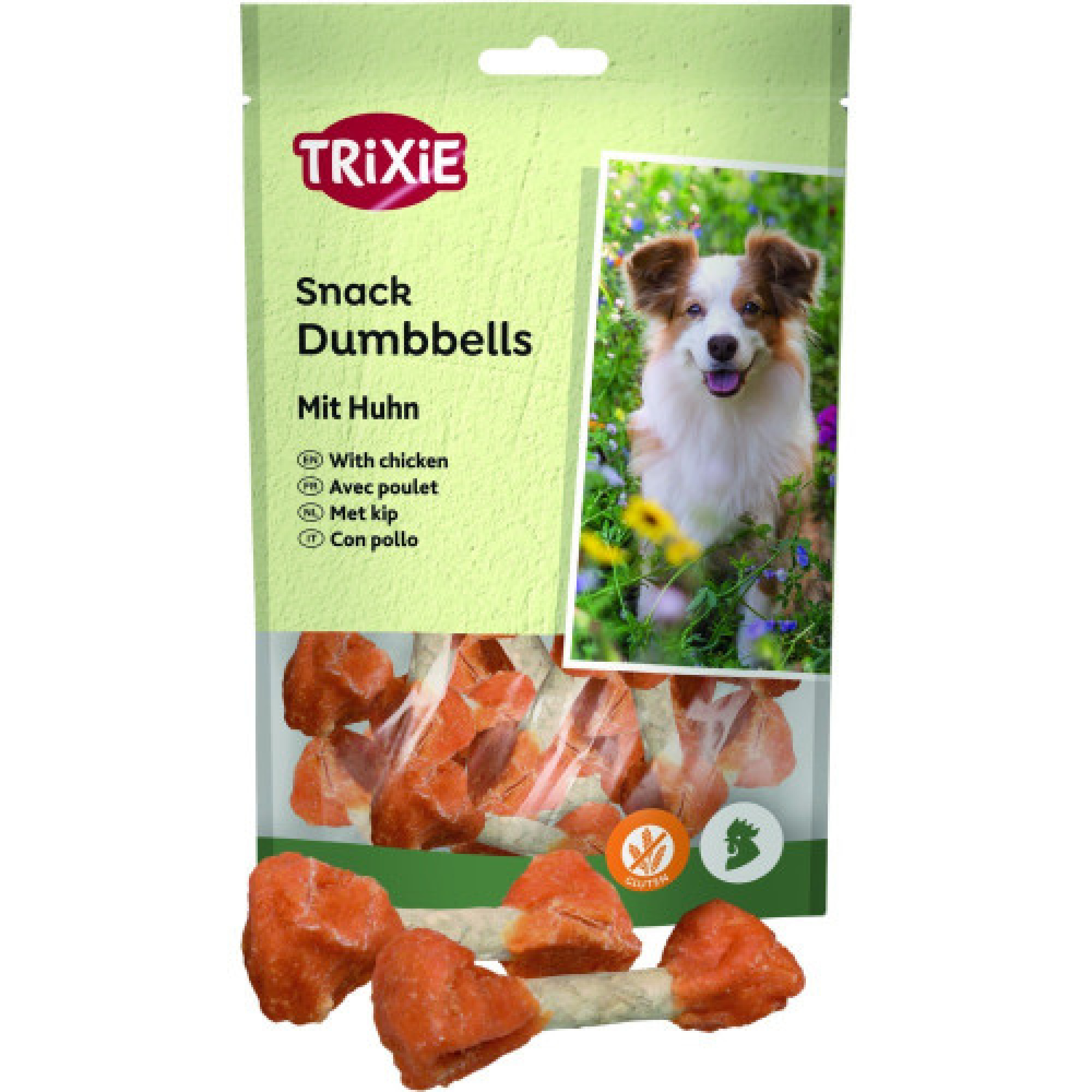 Лакомство Trixie Dumbbells для собак косточки с курицей 100 г
