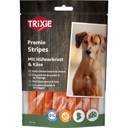 Ласощі Trixie Premio Chicken Cheese Stripes для собак палички з куркою та сиром 100 г Ласощі Trixie Premio Chicken Cheese Stripes для собак палички з куркою та сиром 100 г