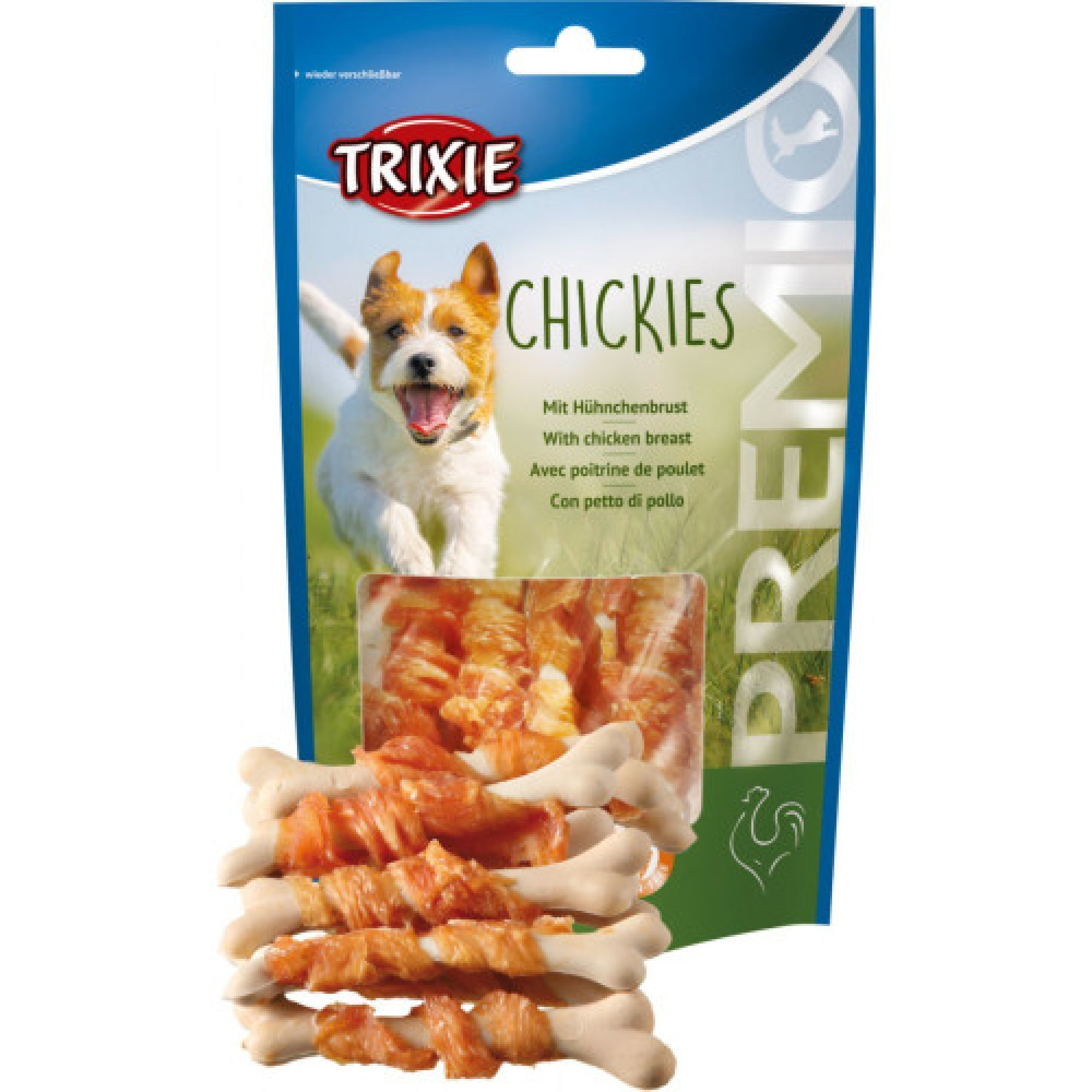 Лакомство Trixie Premio Chickies для собак обогащено кальцием с курицей 100 г