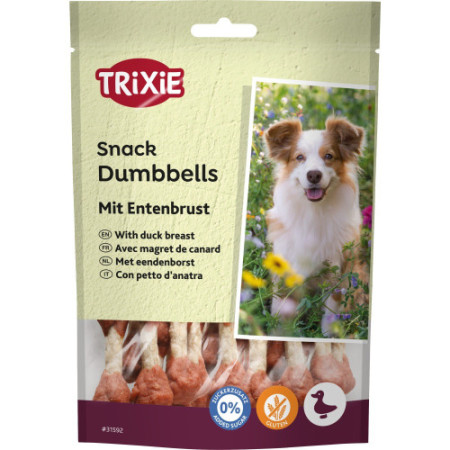 Ласощі Trixie Dumbbells для собак кісточка з качкою 80 г Ласощі Trixie Dumbbells для собак кісточка з качкою 80 г