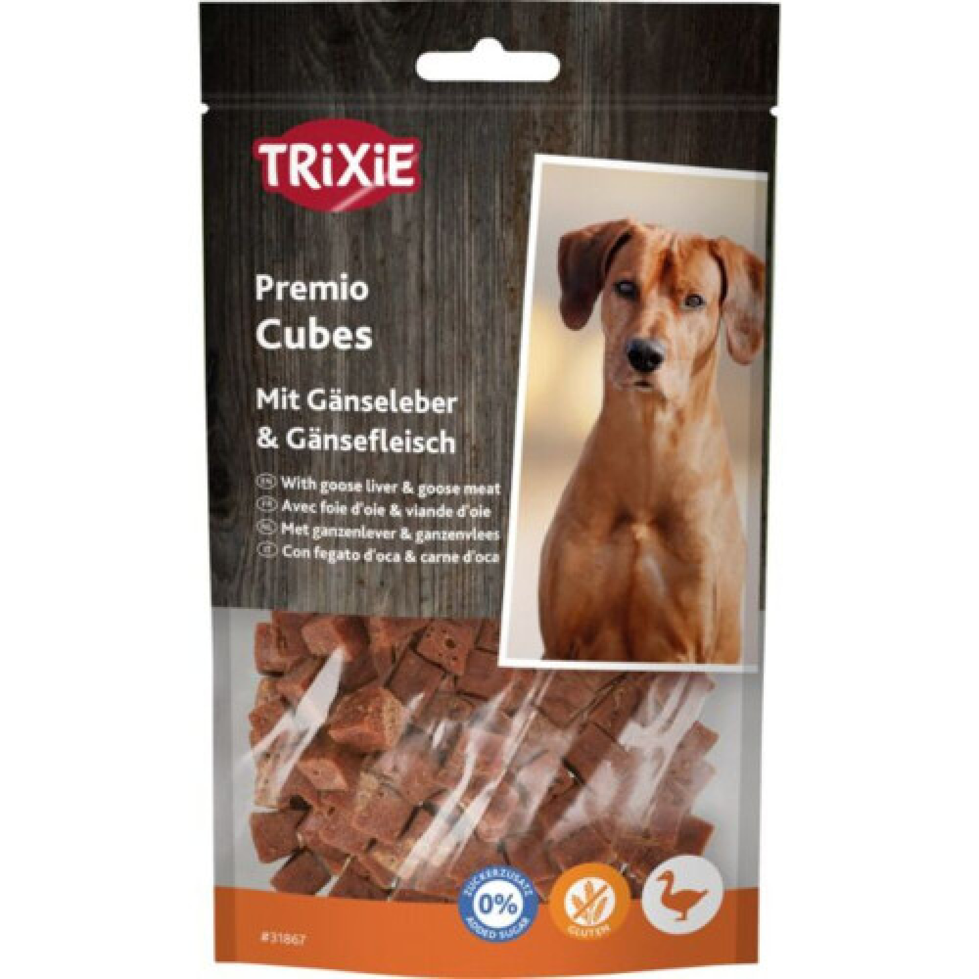 Лакомство Trixie Premio Guse Liver Cubes для собак кубики с гусиной печенью 100 г