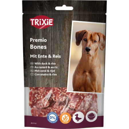 Ласощі Trixie Premio Rice Duck Bones для собак кісточки з качкою і рисом 80 г Ласощі Trixie Premio Rice Duck Bones для собак кісточки з качкою і рисом 80 г
