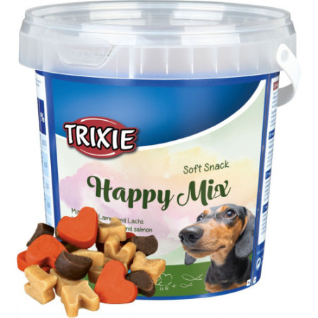 Ласощі Trixie Soft Snack Happy Mix для собак з куркою ягням та лососем 500 г Ласощі Trixie Soft Snack Happy Mix для собак з куркою ягням та лососем 500 г
