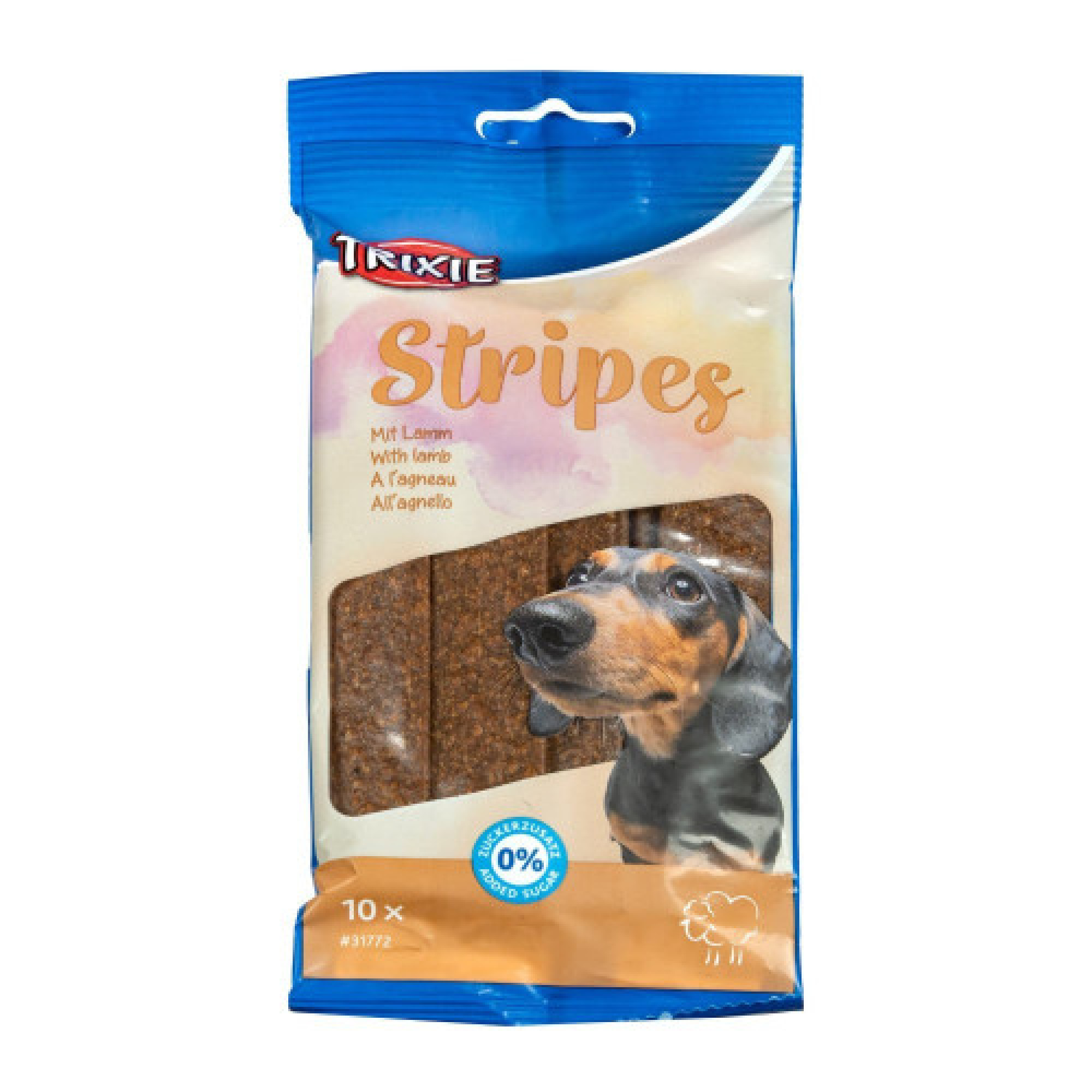 Лакомство Trixie Stripes для собак полоски с ягненком 100 г
