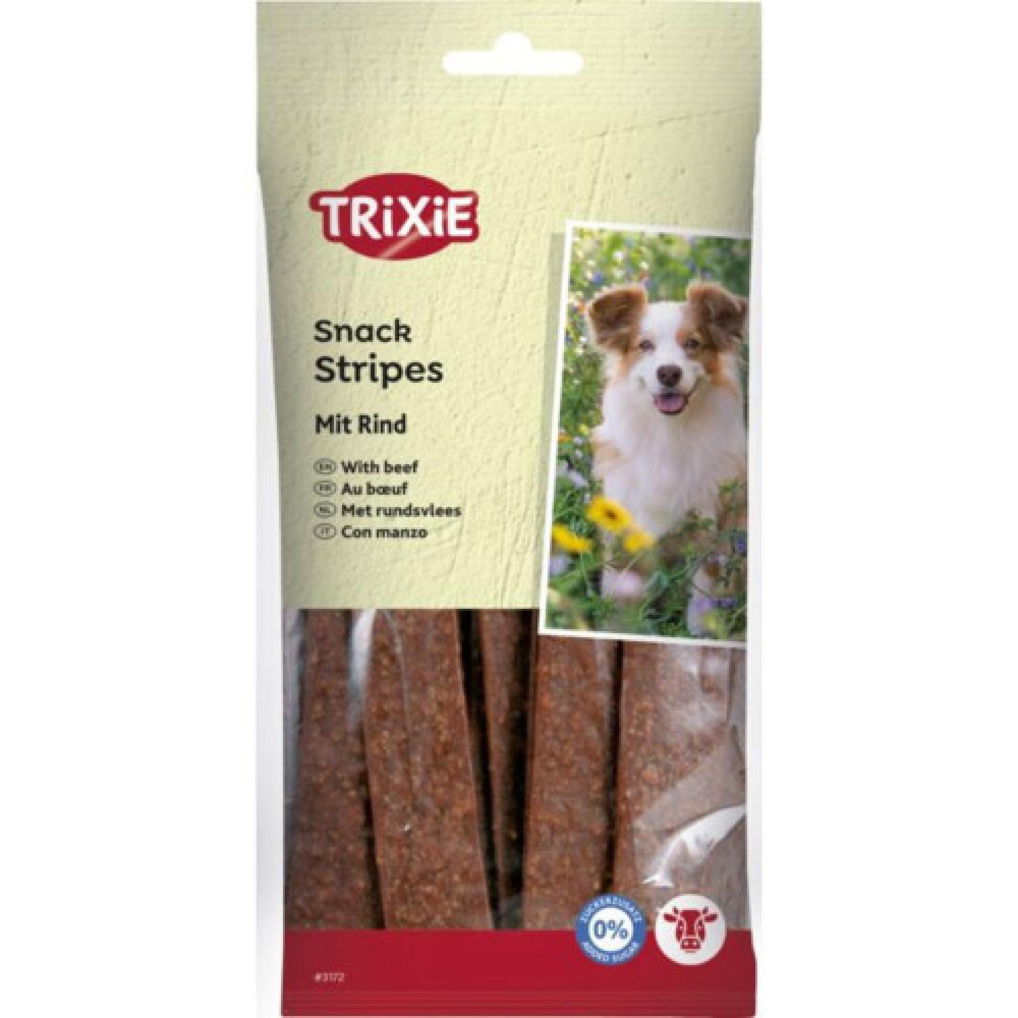 Лакомство Trixie Stripes для собак полоски с говядиной 100 г