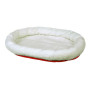 Лежак Trixie для кошек Cuddly Bed двухсторонний белый/красный 47х38 см