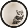 Миска Trixie для котів Zentangle керамічна чорно-біла 12 см 0,3 л