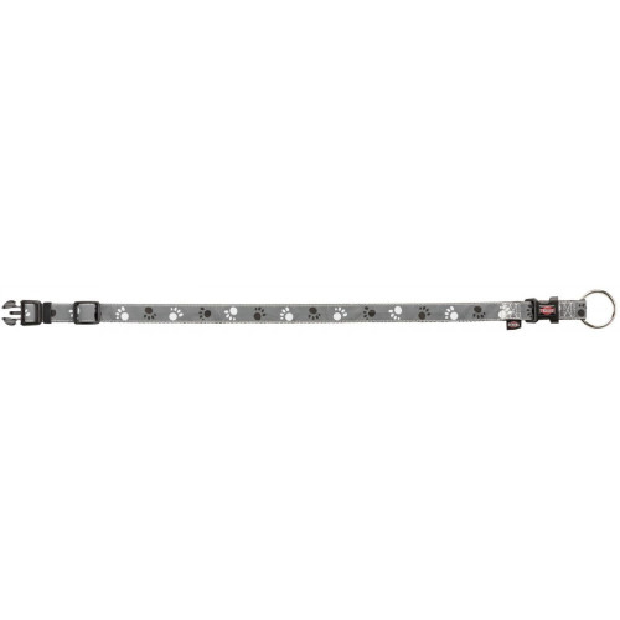 Ошейник Trixie для собак Silver Reflect с лапами светоотражающий серый размер M-L 35-55 см/20 мм