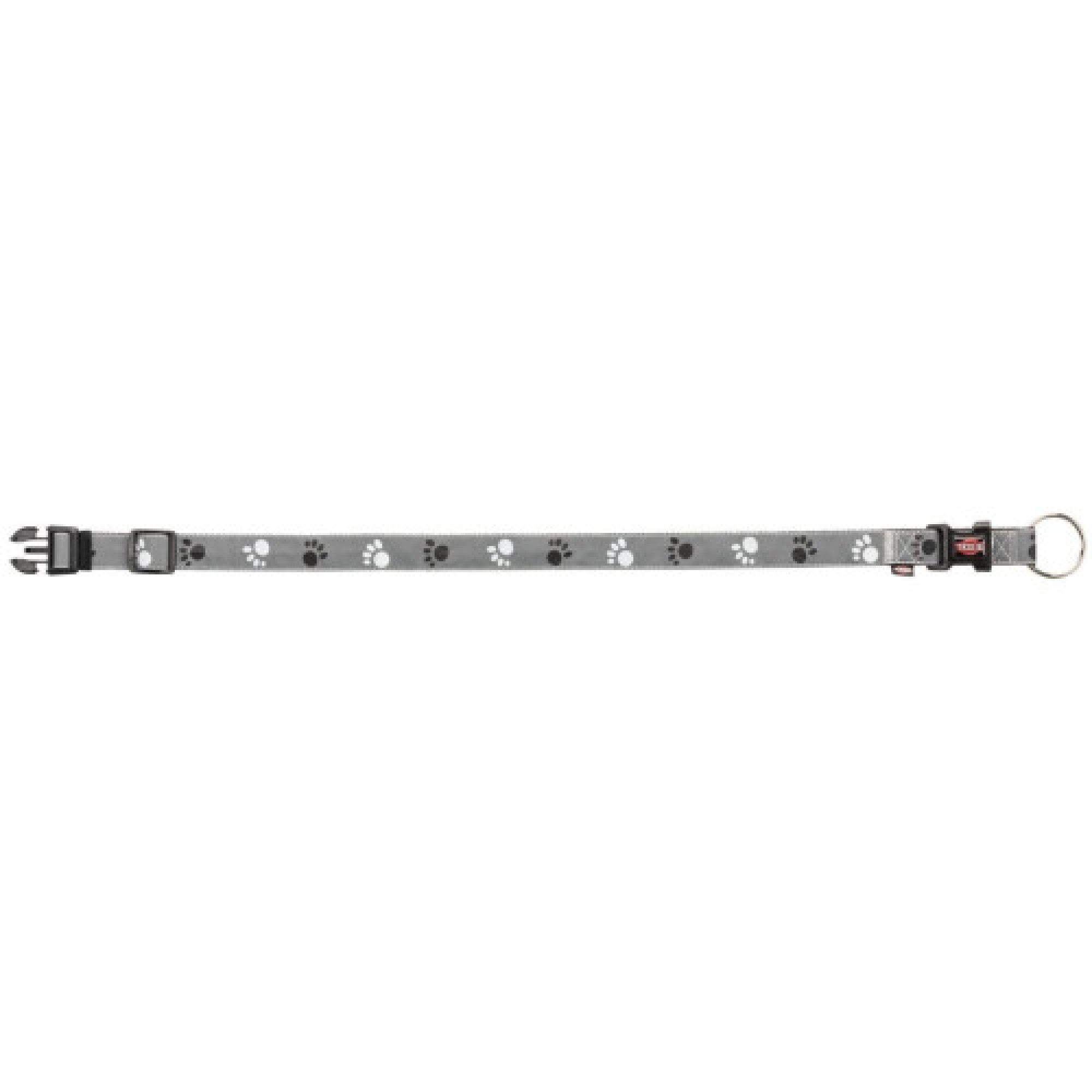 Ошейник Trixie для собак Silver Reflect с лапами светоотражающий серый размер L-XL 40-65 см/25 мм