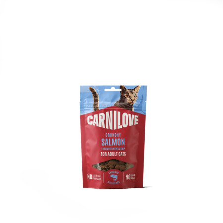 Лакомство Carnilove Crunchy Snack Salmon with Catnip для кошек хрустящие лосось и кошачья мята 50 г